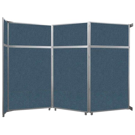 Versare Operable Wall Folding Room Divider 11'9" x 8'5-1/4" Caribbean Fabric 1070243